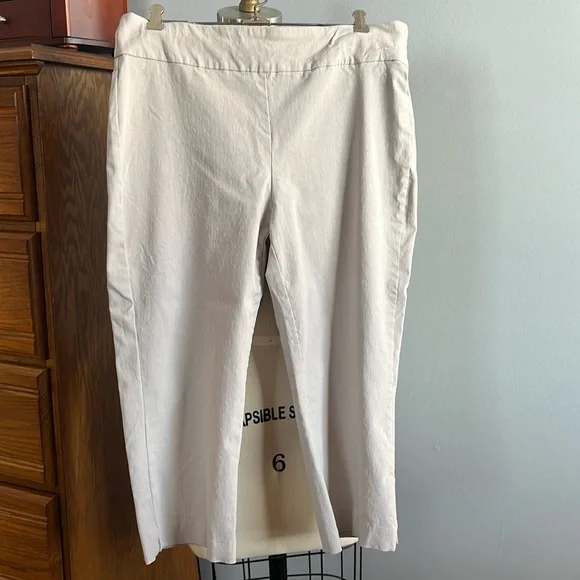 Dana Buchman tan super stretch capris - Picture 1 of 4